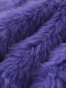 Elladie kids Girls Fashionable Faux Fur Vest Jacket, Elegant Casual Outerwear For Autumn/Winter - Purple - View 4