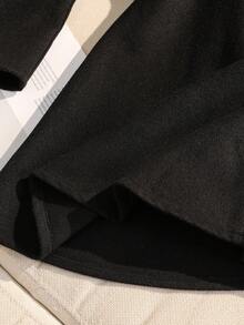 SHEIN 少女优雅翻领系带A字公主风正式礼服外套，适合通勤、派对和重要场合 - 杏色 - 查看 7
