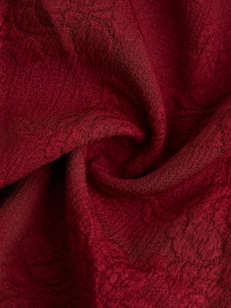 Plus Size Solid Color V-Neck Regular Shoulder Lantern Sleeve Loose Elegant Fashion Dress Plus Size Winter Dresses Plus Size Dresses Burgundy Christmas Clothes New Year Clothes Red Dresses For Women Stylish Clothing Collection Elegant Dresses For Party Elegant Party Clothes For New Year Christmas Clothes For Women Winter Clothes For Women