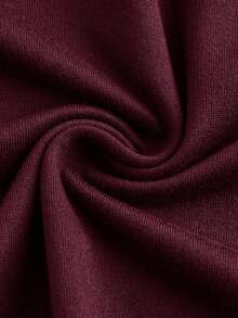 SHEIN EZwear 3件套休闲简约紧身长袖T恤，黑色、酒红色、白色，适合秋冬 - 彩色 - 查看 8
