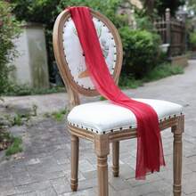 12 件粗棉布椅带，婚礼过道装饰椅带蝴蝶结设计，通用椅套椅带适用于婚宴派对酒店活动装饰 - 彩色 - 查看 18