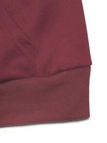 GlowEve Women's Casual Drawstring Hooded Sweatshirt With Floral Trim, Autumn/Winter - Red - View 5