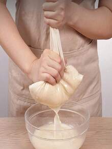 2pcs/3pcs/4pcs Thickened Mesh Filtering Bags, Cheesecloth Bags For Herb Decoction, Broth, Soy Milk Filtration - Beige - View 12