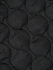 Comfylo 大码休闲绗缝抽绳连帽羽绒服，秋冬季保暖黑色上衣女式冬季外套女式冬季夹克感恩节大码连帽拉链冬季夹克女式冬季外套女式冬季服装舒适秋冬服装女式外套Maija 2025秋冬女式Maija黑色上衣 - 黑色 - 查看 12