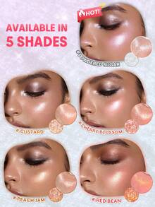 SHEGLAM Glowchi 彈力高光液-Custard 品牌美妝彩妝臉部彩繪化妝品，適合女性女孩，秋冬完美適用，Y2K 時尚風格，生日聖誕禮物派對首選，最佳顯色 - 香檳色 - 查看 6