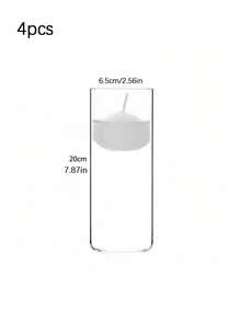 1/4pcs Transparent Glass Wedding Candle Holder, Straight Cylinder Glass Vase, Heat-Resistant, For Aromatherapy Candles, Water Plants Cultivation, Candlelit Dinner, Room Atmosphere, Suitable For Wedding, Home Gathering, Party, Confession, Table Decoration, Outdoor - Multicolor - View 12