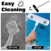 Mesh Screen Cleaner, Cleaning Brush For Window Screen Window Screen Cleaner, Wet And Dry Dual-Use Window Cleaning Kit, Screen Cleaner Tool Window Track Cleaning Tools Window Seal Cleaner - Multicolor - View 4