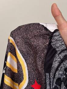 BamGleam Women's Slogan Checkered Print Long Sleeve Cropped Casual Hoodie