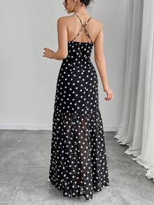 INAWLY Váy dài cho nữ, thời trang tối giản, trang phục thường ngày - màu đen - Xem 2