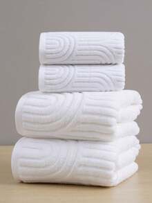 QIBHI 1/2/3pcs 100% Cotton Jacquard (Lightweight) Fabric, Not Thick, Choose Towel/Bath Towel, Multiple Sizes Available, Convenient For Home Use And Travel, Guest Use, Cotton Terry, Absorbent And Soft, Suitable For Bathroom, Swimming Pool, Luxurious Choice Of Your Preferred Size - Orange - View 2