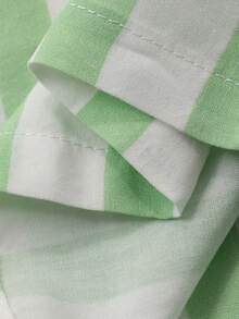 DAZY 2pcs Baby Boys' Striped Shirt Casual Comfortable Top And Striped Casual Pants Pajama Set Spring Toddler - Mint Green - View 8