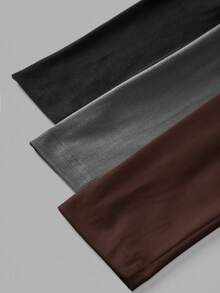 Tseoso 3件套黑色休闲长袖修身长T恤套装，适合秋冬季，95%纯棉 - 彩色 - 查看 11