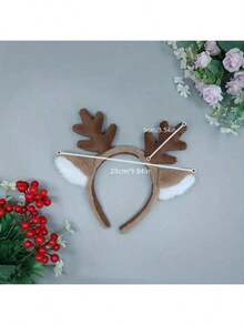 Joivida 1 Pair Cute & Elegant Deer Antler And Reindeer Ear Headband, Christmas Snowflake Reindeer Headband, Adorable Deer Horn Headband, Best Choice For Christmas And Gifts,Fall,Hair,Hair Accessories,Hair Accessories For Women,Travel,Hair Accessories,Accessories Women,Hair Accessory,Hair Accessories Women,Hair Tools,Hair Stuff,Stuff,Beauty Accessories - Multicolor - View 3
