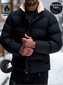 Manfinity Homme Áo khoác nam cổ đứng, thiết kế chần bông, phong cách đường phố rộng rãi, đa năng, thoải mái và công sở, áo khoác đệm màu đen, áo khoác nam, áo khoác ngoài nam, áo khoác giữ nhiệt mùa đông, áo khoác nam, áo khoác thường ngày, giải trí hàng ngày, chuyến đi cuối tuần, hoạt động ngoài trời, thám hiểm du lịch, môi trường làm việc thoải mái hoặc những dịp bán trang trọng, quà tặng bạn trai/chồng, quà kỷ niệm, trang phục Giáng sinh, áo khoác rộng cho nam, áo khoác nam, áo khoác mùa đông cho nam - màu đen - Xem 3