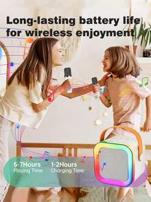 Teckwe Wireless Karaoke Speaker With Microphone,Portable Mini Lamp Sound Box,Includes Microphone,Suitable For Home Karaoke,Outdoor Live Broadcast,USB,TF Card,Wireless Karaoke,Microphone And Speaker,Portable Wireless Karaoke