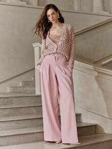 Anewsta Savoree Quần âu nữ thời trang ren nàng tiên cá chắp vá gợi cảm, thích hợp cho mùa thu, đông, xuân, năm mới, tiệc tùng, đám cưới, sang trọng, sành điệu, công sở, lễ tạ ơn, tốt nghiệp, giáng sinh, lễ hội, thanh lịch - Hồng - Xem 7