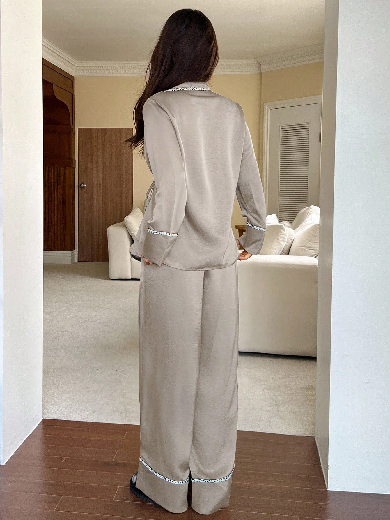 DAZY بيجامة نسائية مجموعة من القطن الساتان المنسوج...