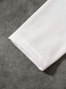 BATMAN X SHEIN Young Boy Cartoon & Letter Graphic Crew Neck Loose Knit Long Sleeve T-Shirt