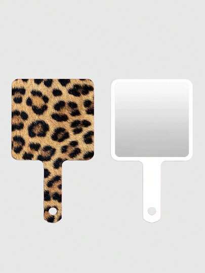 Fairycore 1 Pc Cute Shell Shaped Handheld Mirror, Solid Pink Color, Fashionable High-Quality Makeup Mirror