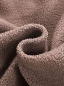 SHEIN All-Match Color Knit Fleece V-Neck Ruched Waist Slim Fit Long Sleeve Base Layer Casual T-Shirt Top, Winter - Multicolor - View 7