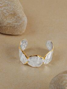 Opalesca Bracelets pour femmes, tenues, vieux argent, accessoires de mariage/mariée, Fairycore/Fée, perle, métallique/texture, automne/hiver, élégant, pour maman/femme/fille/mère, premium, vintage, superposé - Blanc K - Voir 6