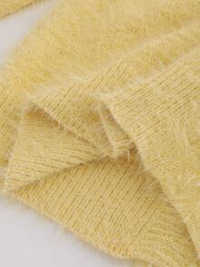 Franclia 女式 V 领黄色纽扣羊绒开衫 - 黃色 - 查看 5