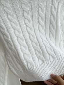 SHEIN Set de 2 piezas de ropa casual para niñas: Top holgado de punto texturizado de cuello redondo combinado con pantalones rectos a juego de suéter, estilo minimalista de moda, tela suave y cómoda, adecuado para uso diario, reuniones y salidas en otoño/invierno