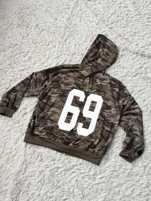 Sunspun Áo nỉ dáng rộng, cỡ lớn, màu đen và đỏ kẻ sọc, vai chéo, có lỗ xỏ dây, chất liệu ren. - Nhiều màu - Xem 2