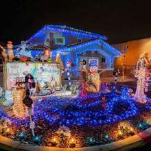1 buc 3/6/10m Decor de casă Albastru LED String Lights Interior, Exterior Grădină Brad Decorare Lumini Zână, Lumini Twinkle String Pentru Living Room Dormitor Brad Decorare Nuntă, String Luminos pentru Brad de Crăciun - Multicolor - Vizualizare 5