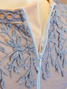 Tween Girls Elegant Short Sleeve Dress - Grey - View 5