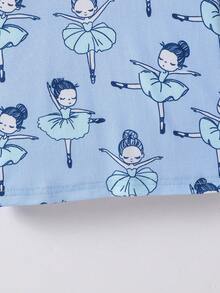 SHEIN 4pcs/Set Baby Girls' Casual Daily All-Match Versatile Ruffle Trim Top, Soft Comfortable Fabric Top - Royal Blue - View 7