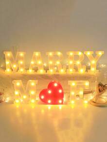 1 件 16 厘米/6.3 英寸家居装饰 LED 字母和数字夜灯，“Marry Me”跑马灯，暖色 LED 字母灯，卧室墙壁装饰字母灯，客厅装饰灯，圣诞装饰灯，可定制英文字母和数字，壁挂式，电池供电，婚礼生日派对求婚装饰灯 - 白色 - 查看 3