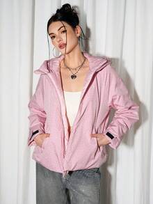 Sweetina 可爱的全水钻紫红色毛绒滑雪夹克 - 淺粉色 - 查看 5