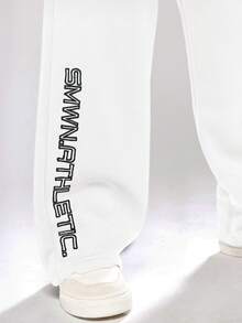 SUMWON 青少年男童连帽衫和运动裤套装休闲街头风套装套头卫衣 - 黑與白 - 查看 5