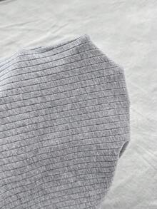 Tween 女童纯色圆领长袖运动街头风针织上衣，多件装 - 彩色 - 查看 9