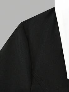 青少年女孩修身衬衫裙，带褶裙，长袖，休闲舒适 - 藏蓝色 - 查看 7