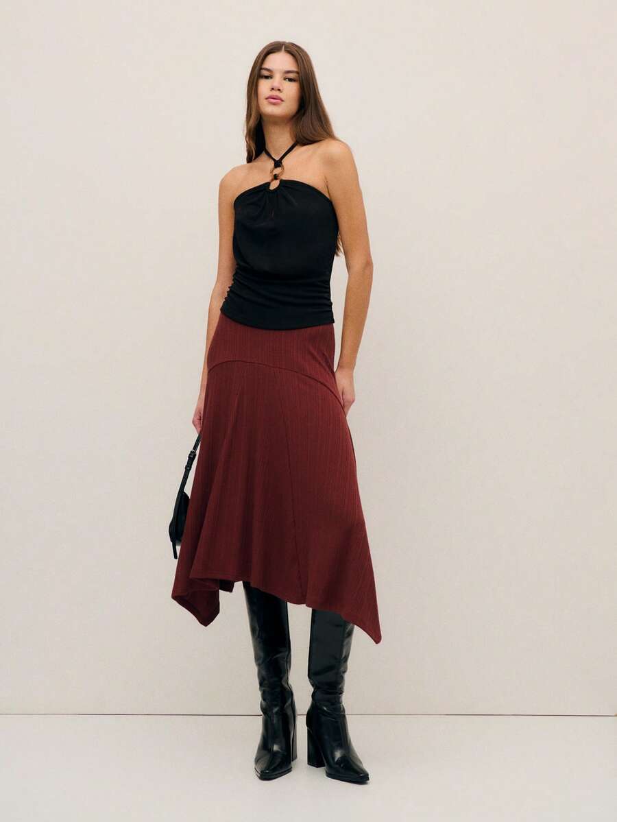 Nöista 黑色露背吊带背心，领口饰有玳瑁纹圆环，并有精致的钥匙孔镂空设计。适合春季、夏季、波西米亚风、复活节等场合。 - 黑色 - 查看 1