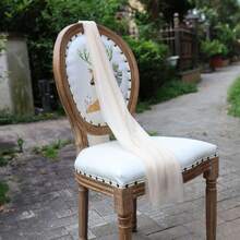 12 件粗棉布椅带，婚礼过道装饰椅带蝴蝶结设计，通用椅套椅带适用于婚宴派对酒店活动装饰 - 彩色 - 查看 19