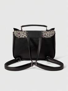 ROMWE Gothic Style Bat Wings Design Shoulder Backpack, School Backpack, Halloween - Skull leopard print - View 4