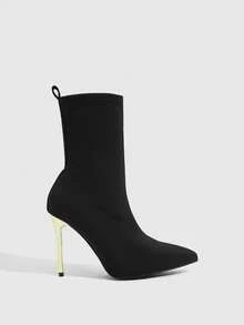 CUCCOO SZL 女式修身细高跟靴 - 黑色 - 查看 8