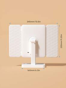 Teckwe Makeup Mirror Vanity Mirror With Lights, 1X, 2X, 3X Magnification, Touch Control, Trifold, White,  Smart Lighting & Storage, Modern Style, Dresser Mount, Bathroom, Travel, Valentine's Day Gift - White - View 9
