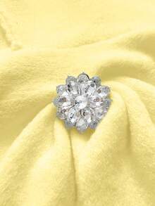 Elenzga Suéter de punto elegante de manga larga con hombros descubiertos, cuello de chal, unicolor, decoración de cristales de metal, fruncido, ajustado y de talla grande para mujer, otoño - Amarillo - Ver 8