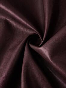 Ellevyn Chaqueta de mujer de unicolor de manga larga con doble botonadura, elegante y de moda, de PU, para otoño e invierno