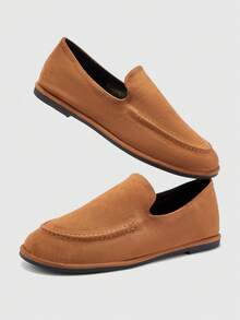 CUCCOO BIZCHIC New French British Style Low Heel Loafer Flat Casual Women Shoes - Brown - View 10