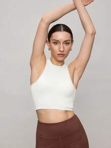 Activina 纯色工字背短款运动背心修身衬衫