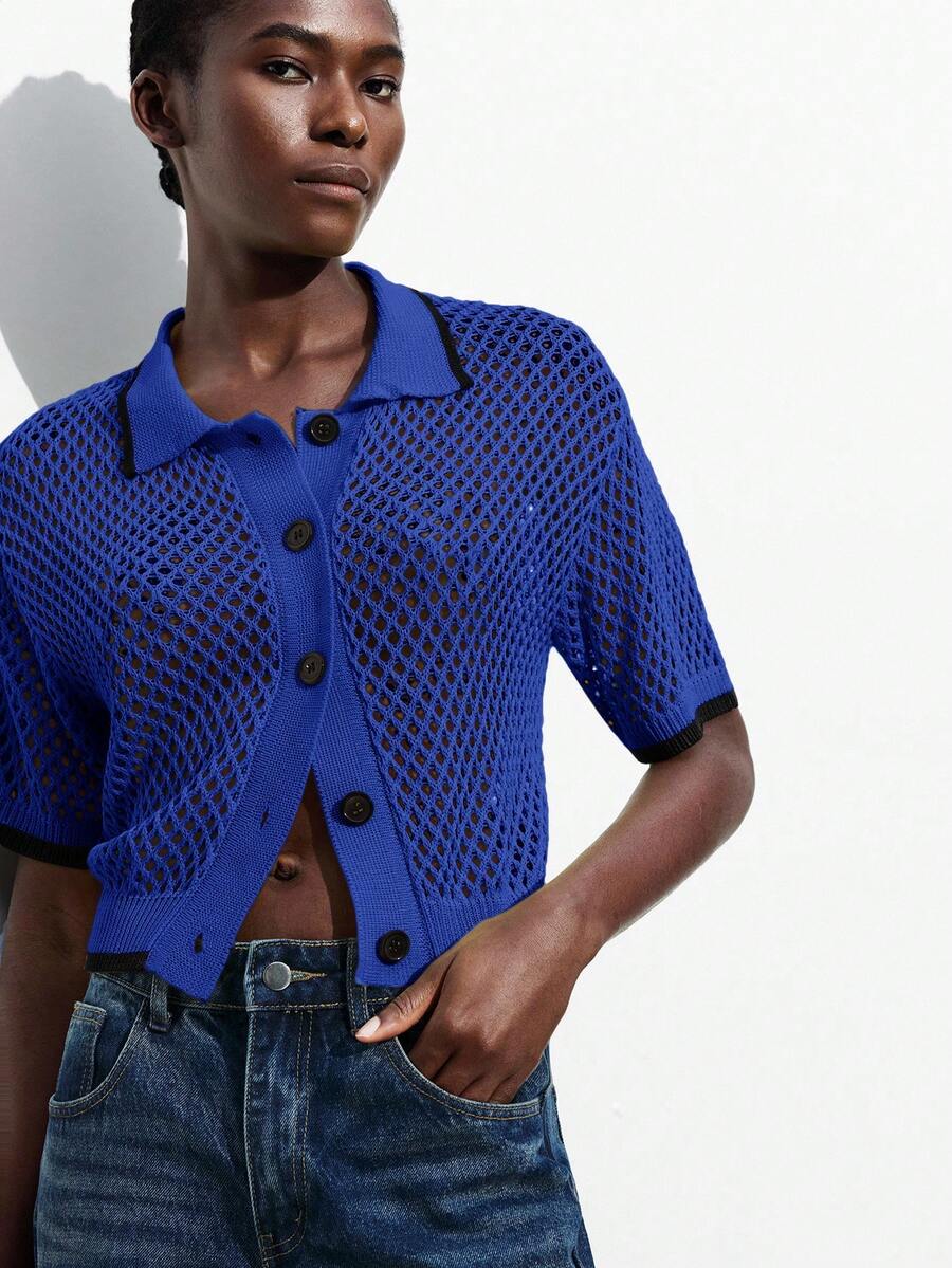 Maija 女士宽松落肩圆领针织开衫，基本款毛衣上衣，适合城市通勤、商务休闲、办公室穿着，优雅适合圣诞派对、新年聚会