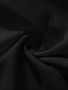 Manfinity Dauomo 男士休闲标语印花短袖T恤，夏季 - 黑色 - 查看 5