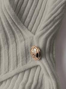 Franclia Damen eleganter gestrickter Pullover, lässig & vielseitig, romantischer französischer Stil, Herbst/Winter