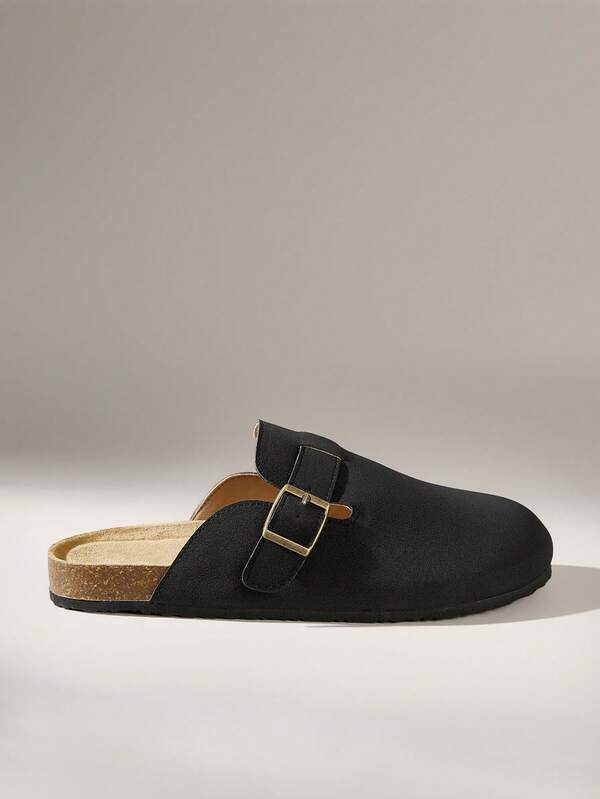 Solecia New Women Slip-On Casual Mule Slippers, Suede Texture Flat Loafers, Versatile For Commuting And Outdoor Wear, Fashionable