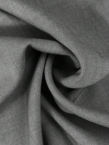 SHEIN Elenzya Plus Size Women's Business Commute X-Shaped Collar Contrast Color Long Sleeve Elegant Elegant Dress - Multicolor - View 8